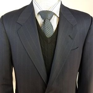 Innocenti Italy Tom James Pinstripe Suit 42L